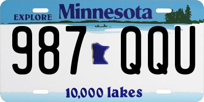 MN license plate 987QQU