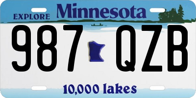 MN license plate 987QZB