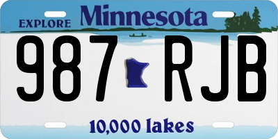 MN license plate 987RJB