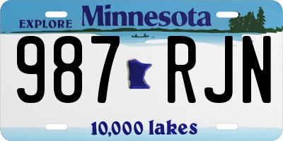 MN license plate 987RJN