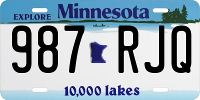 MN license plate 987RJQ
