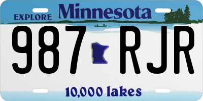 MN license plate 987RJR
