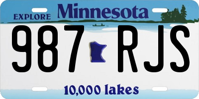 MN license plate 987RJS