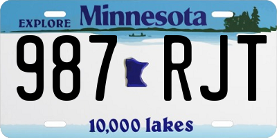MN license plate 987RJT