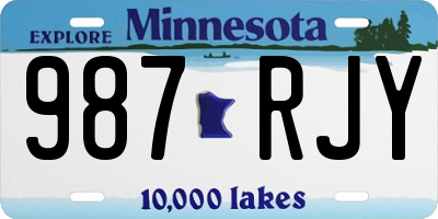 MN license plate 987RJY
