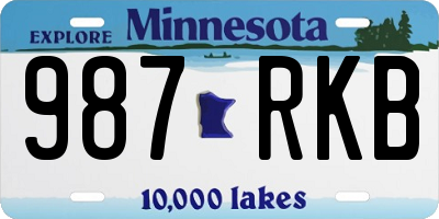 MN license plate 987RKB