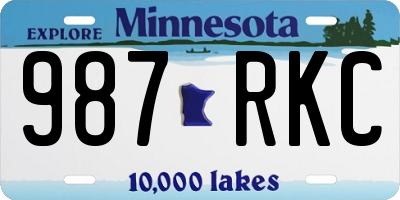 MN license plate 987RKC