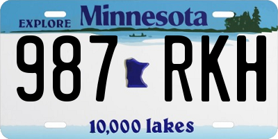 MN license plate 987RKH