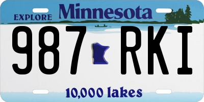 MN license plate 987RKI