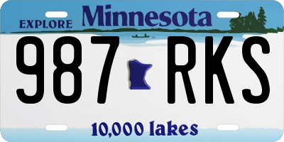 MN license plate 987RKS