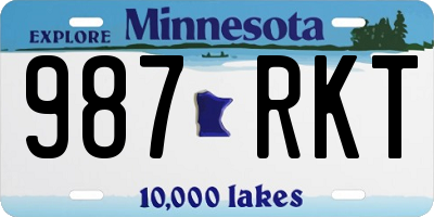 MN license plate 987RKT