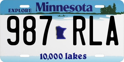 MN license plate 987RLA