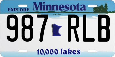 MN license plate 987RLB