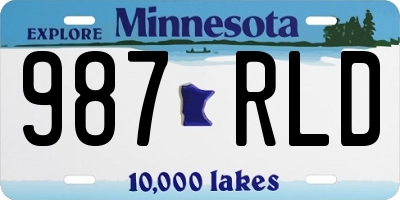 MN license plate 987RLD