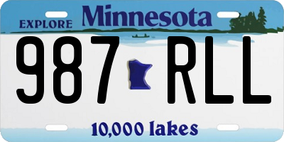 MN license plate 987RLL