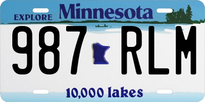 MN license plate 987RLM
