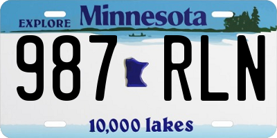 MN license plate 987RLN