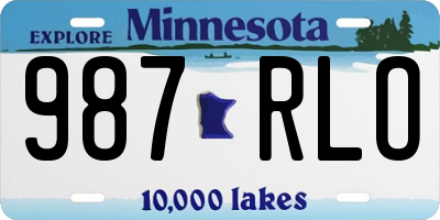 MN license plate 987RLO