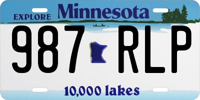 MN license plate 987RLP
