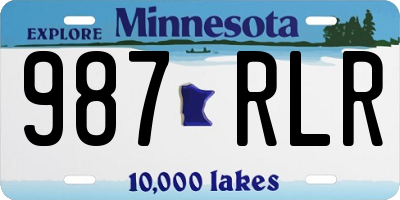 MN license plate 987RLR