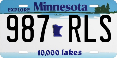 MN license plate 987RLS