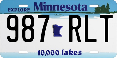 MN license plate 987RLT