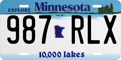 MN license plate 987RLX