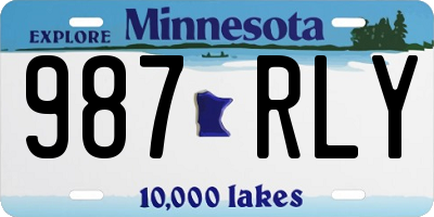 MN license plate 987RLY