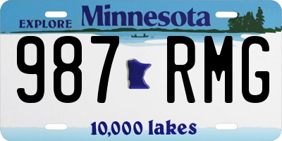 MN license plate 987RMG