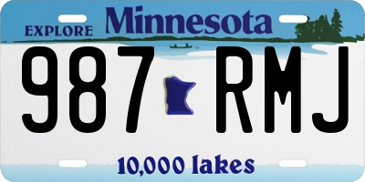 MN license plate 987RMJ