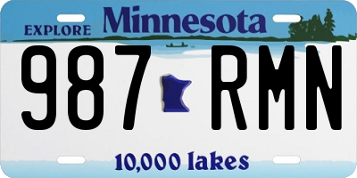 MN license plate 987RMN
