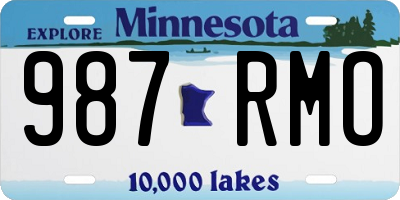 MN license plate 987RMO