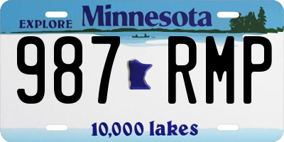 MN license plate 987RMP