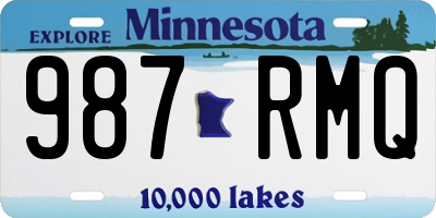 MN license plate 987RMQ