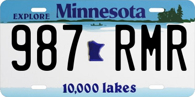 MN license plate 987RMR