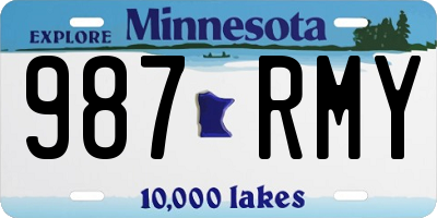 MN license plate 987RMY