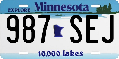 MN license plate 987SEJ