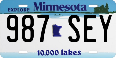 MN license plate 987SEY