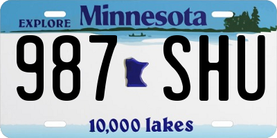 MN license plate 987SHU