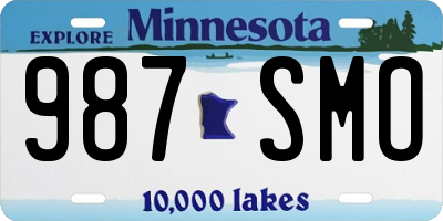 MN license plate 987SMO