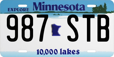 MN license plate 987STB