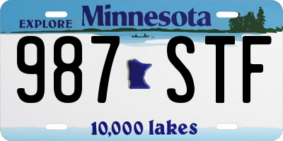 MN license plate 987STF