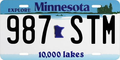 MN license plate 987STM