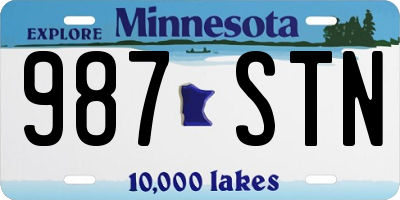 MN license plate 987STN