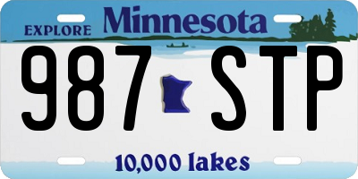 MN license plate 987STP