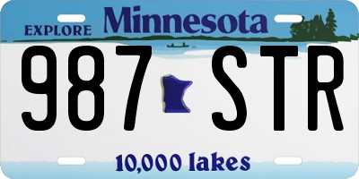 MN license plate 987STR