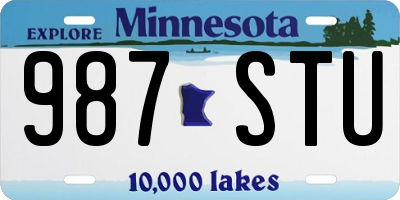 MN license plate 987STU