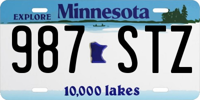 MN license plate 987STZ