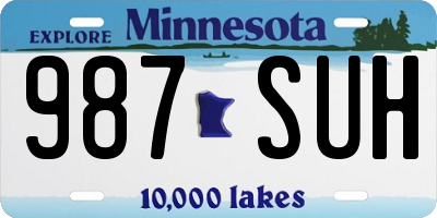 MN license plate 987SUH