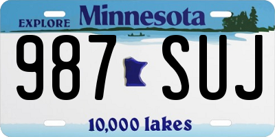 MN license plate 987SUJ